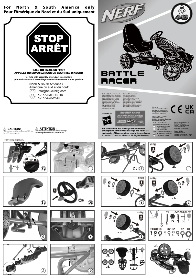 Image de la première page du manuel de l'appareil Nerf Battle Racer