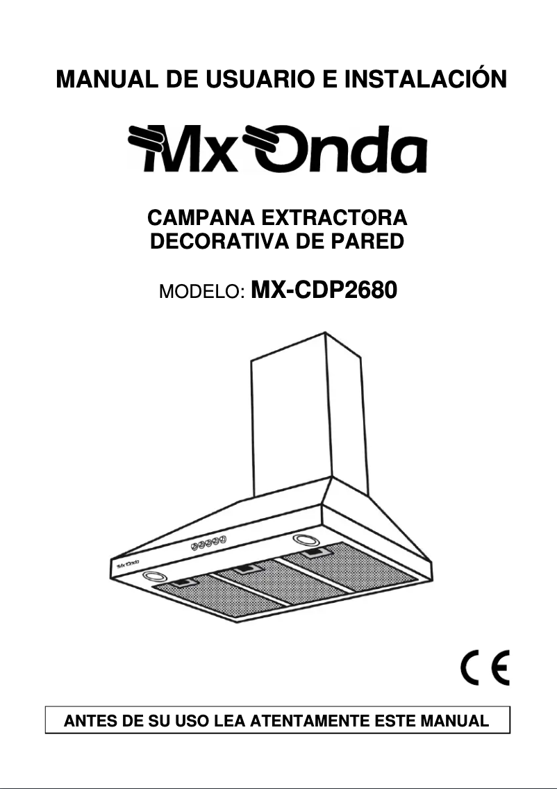 Page 1 de la notice Manuel utilisateur Mx Onda MX-CDP2680
