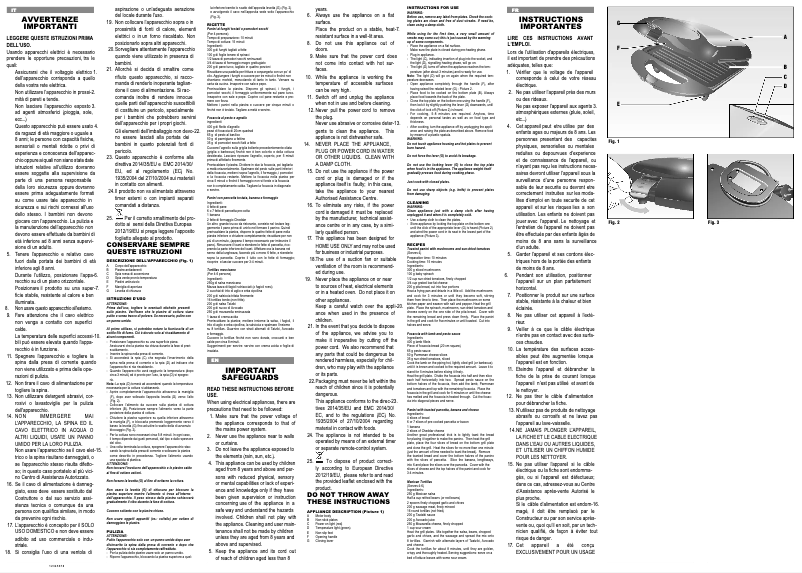 Page 1 de la notice Manuel utilisateur Ariete 1980