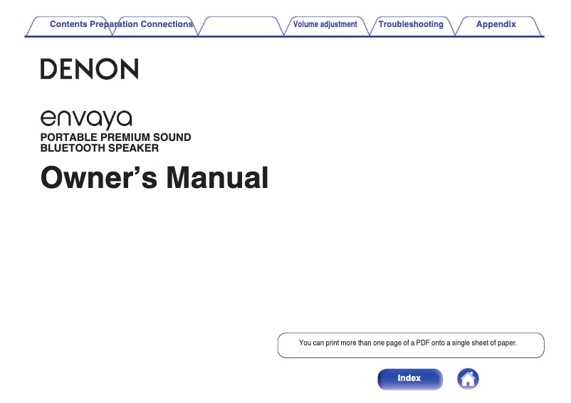 Page n°1 - Manuel utilisateur Denon DSB-200