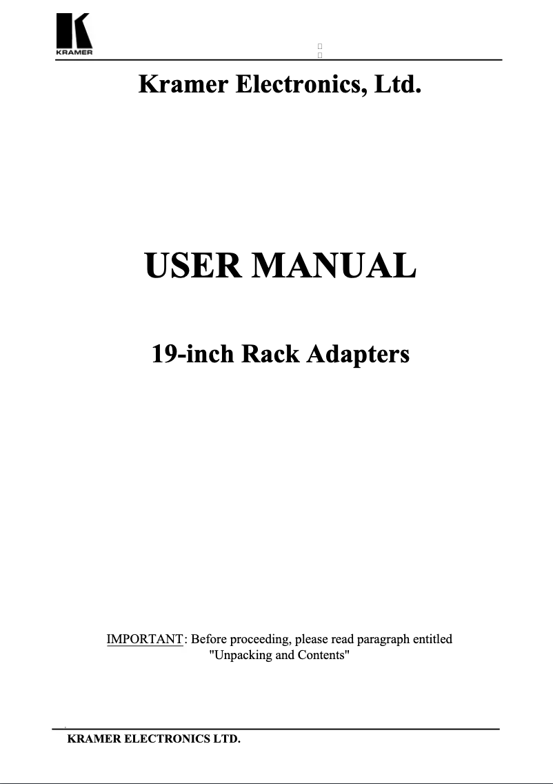 Image de la première page du manuel de l'appareil RK-4X