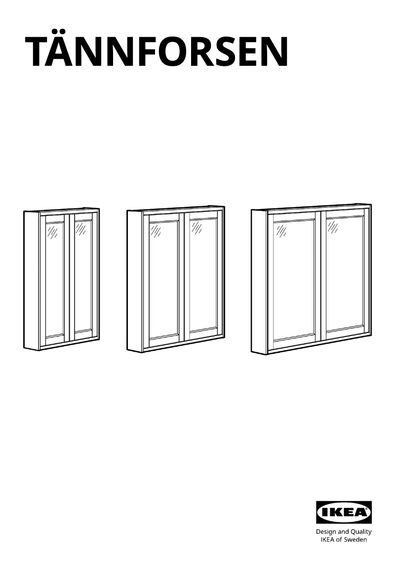 Página 1 del manual Manual de usuario Ikea TÄNNFORSEN 805.552.51