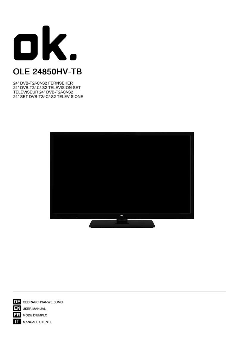 Image de la première page du manuel de l'appareil OLE 24850HV-TB