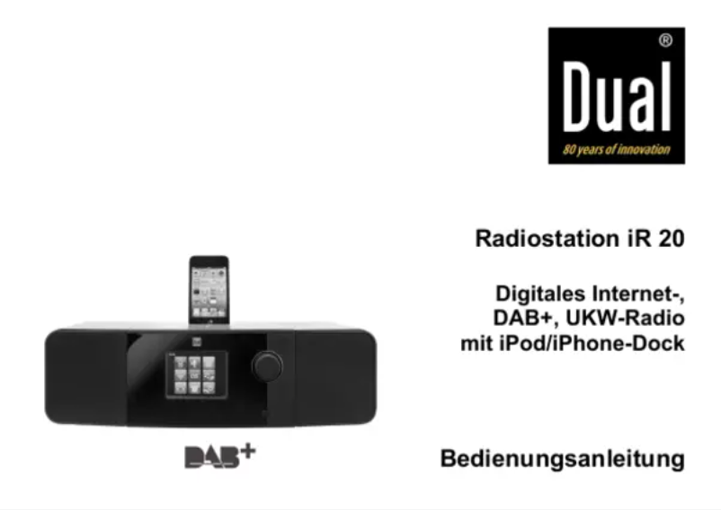Page n°1 - Manuel utilisateur Dual Radiostation iR 20