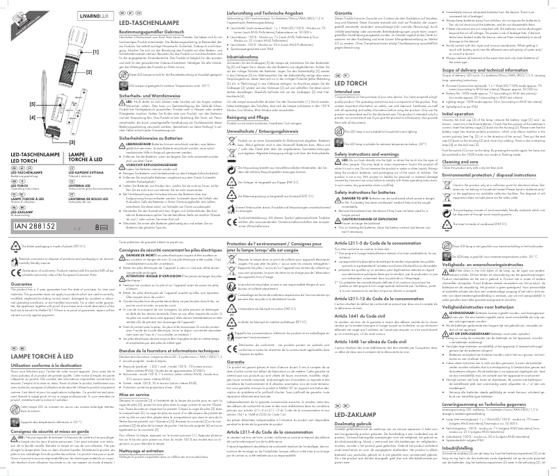 Image de la première page du manuel de l'appareil IAN 288152