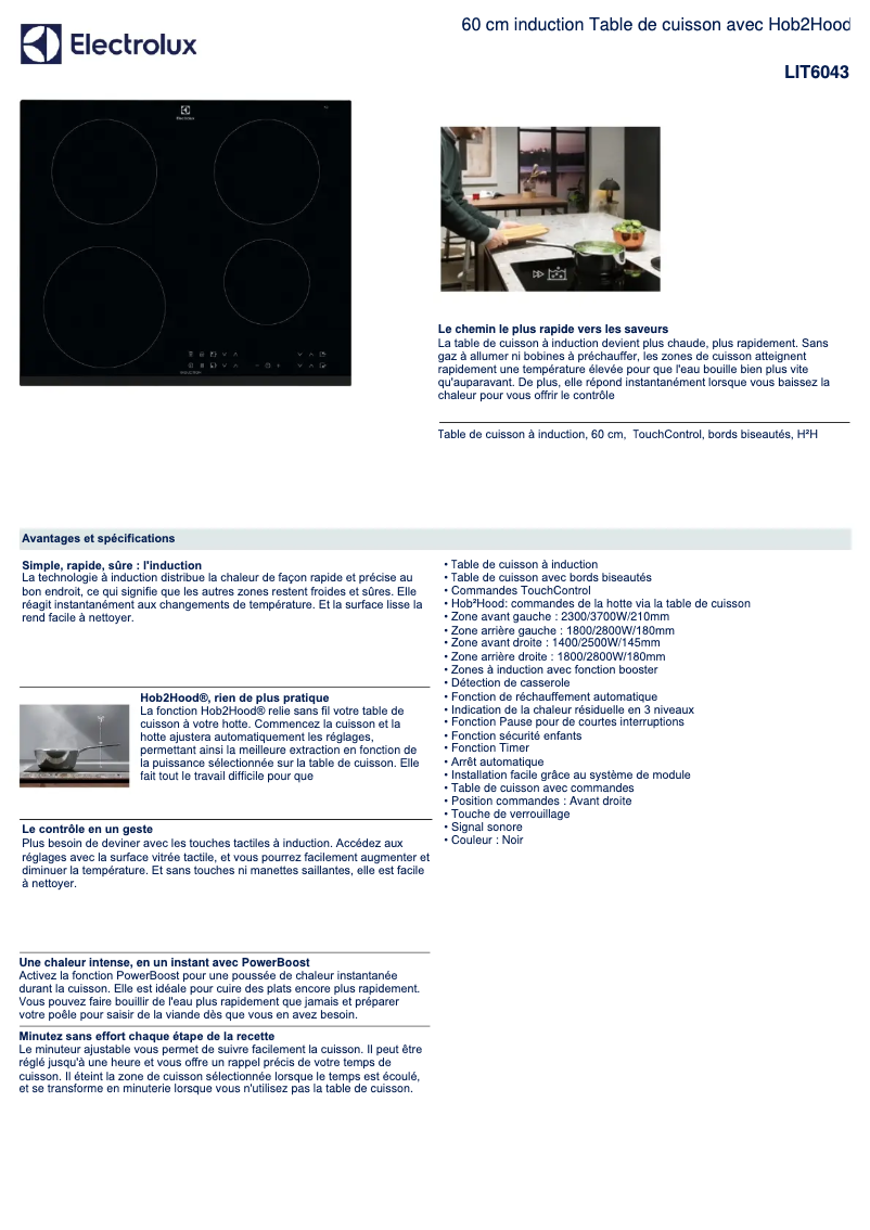 Image de la première page du manuel de l'appareil LIT6043