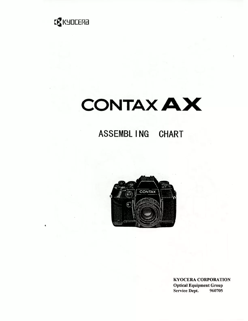 Page n°1 - Instructions / montage Contax AX