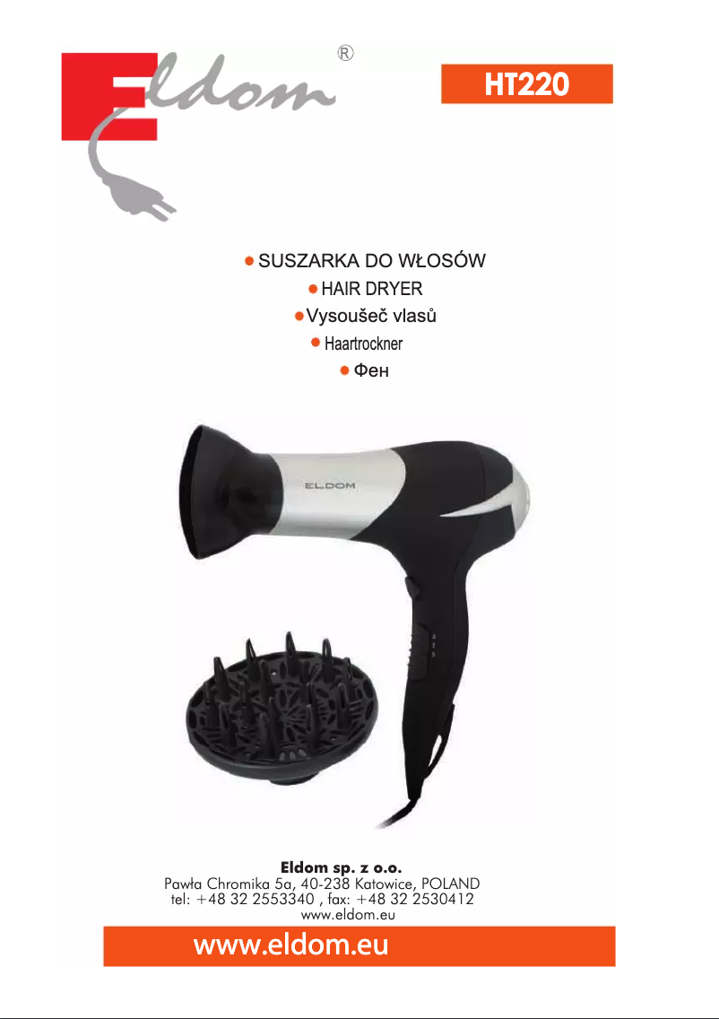 Page 1 de la notice Manuel utilisateur Eldom HT220