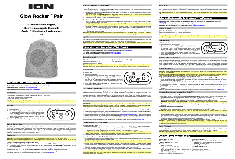 Image de la première page du manuel de l'appareil Glow Rocker