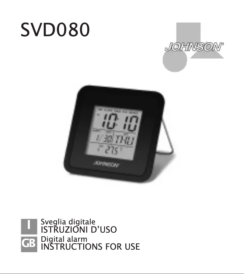 Image de la première page du manuel de l'appareil SVD080