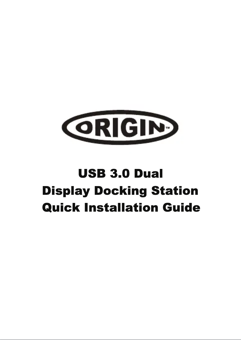 Page n°1 - Manuel utilisateur Origin Storage OSDOCK-USB3
