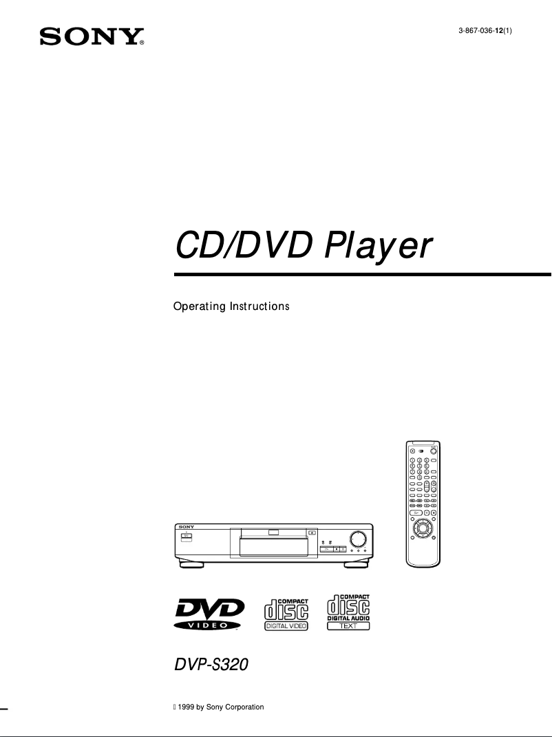 Page n°1 - Manuel utilisateur Sony DVP-S320