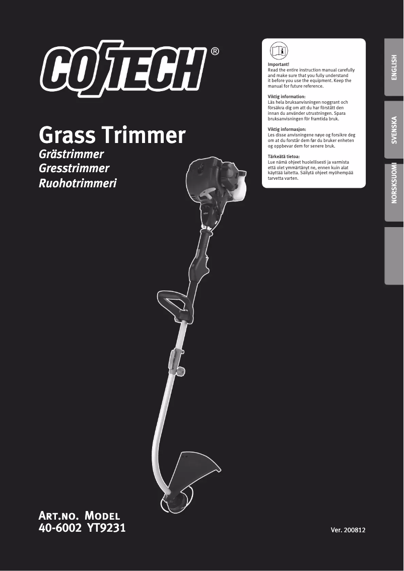 Page 1 de la notice Manuel utilisateur Cotech YT9231