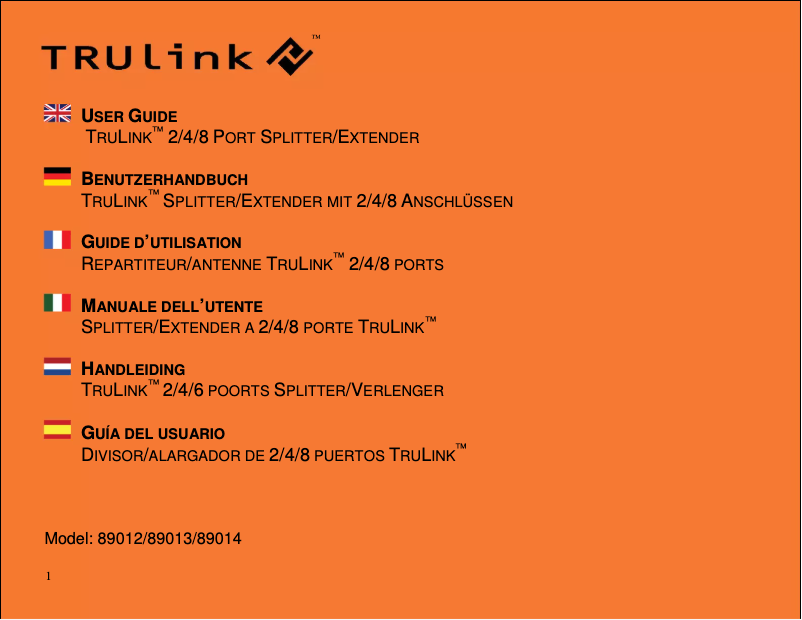 Image de la première page du manuel de l'appareil 89012