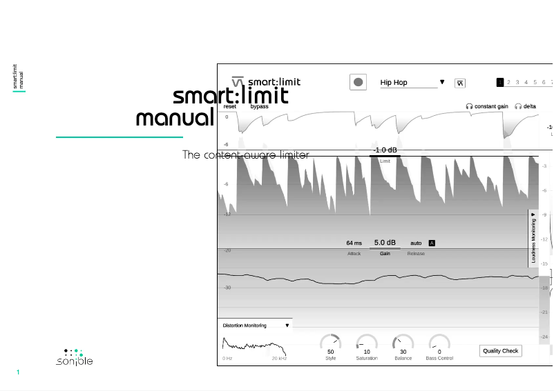 Page n°1 - Manuel utilisateur Sonible smart:limit
