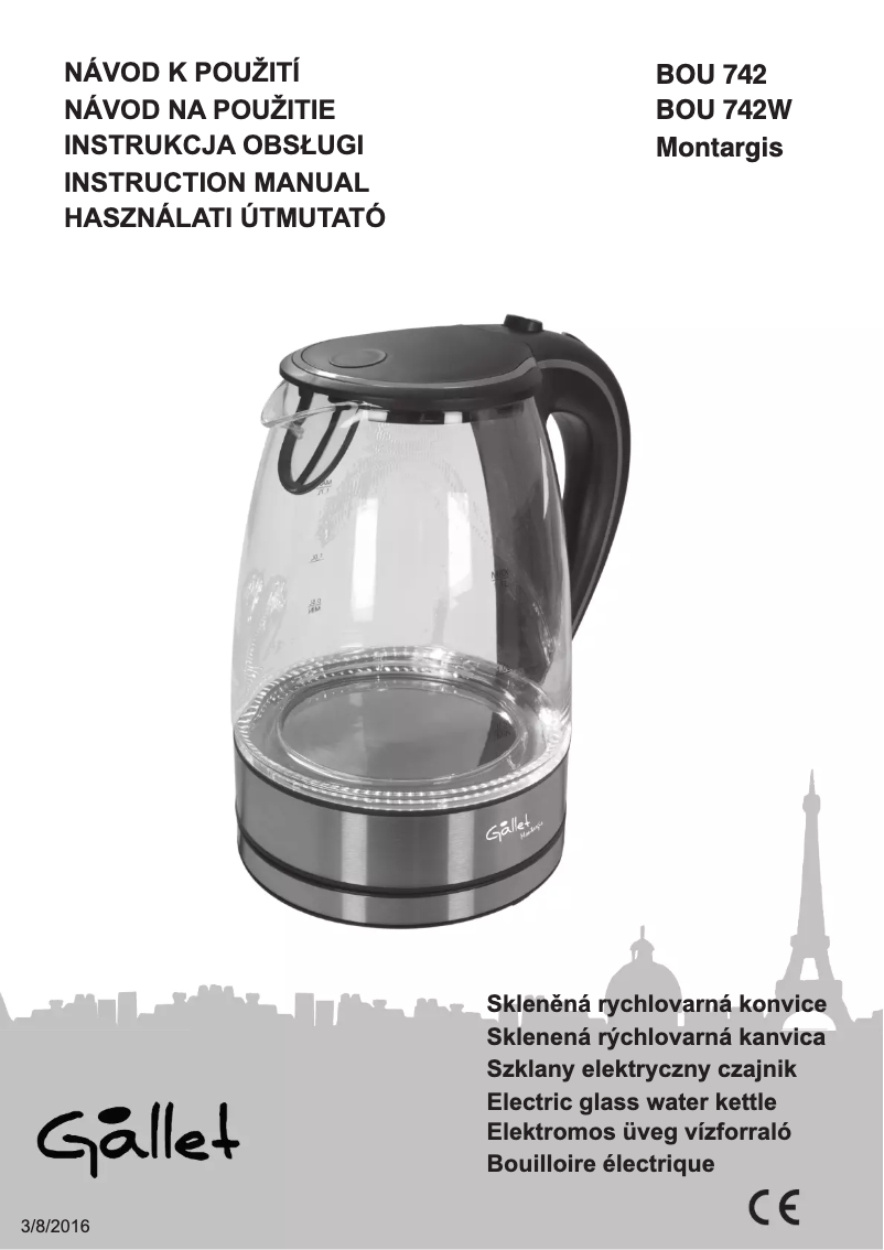 Page 1 de la notice Manuel utilisateur Gallet BOU742