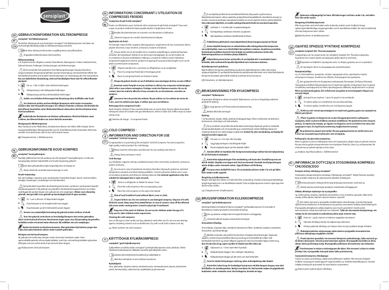 Page n°1 - Manuel utilisateur Sensiplast IAN 107837