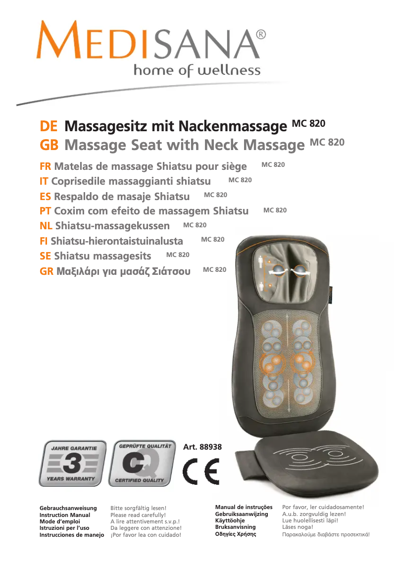 Página 1 del manual Manual de usuario Medisana MC 820