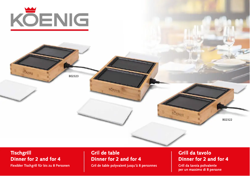 Page 1 de la notice Manuel utilisateur Koenig B02323