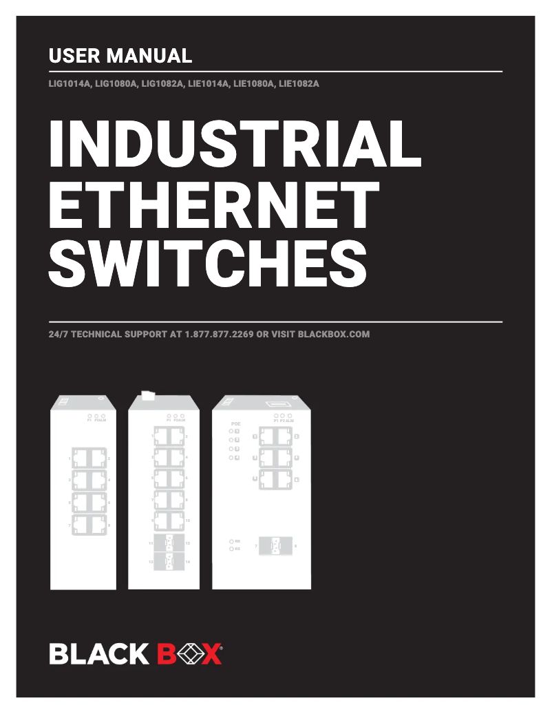 Page 1 de la notice Manuel utilisateur Black Box LIG1014A