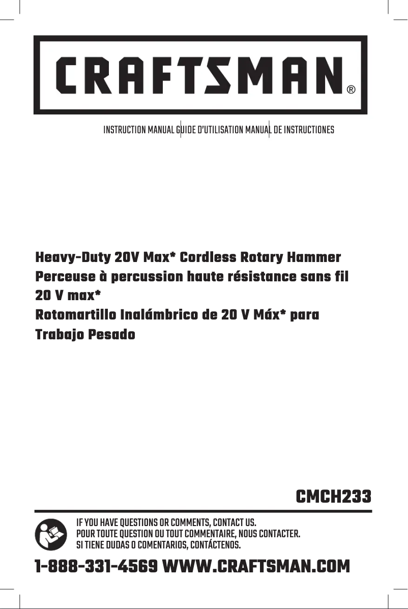 Page 1 of the manual User Manual Craftsman CMCH233B