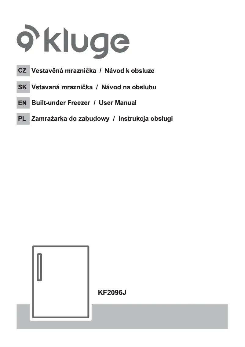 Page n°1 - Manuel utilisateur Kluge KF2096J