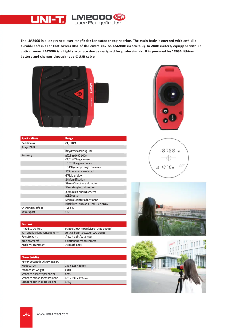 Image de la première page du manuel de l'appareil LM2000