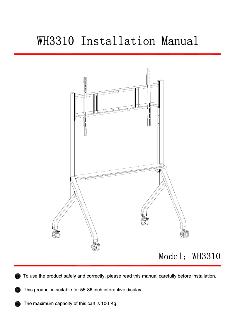 Page n°1 - Manuel utilisateur Newline HW86