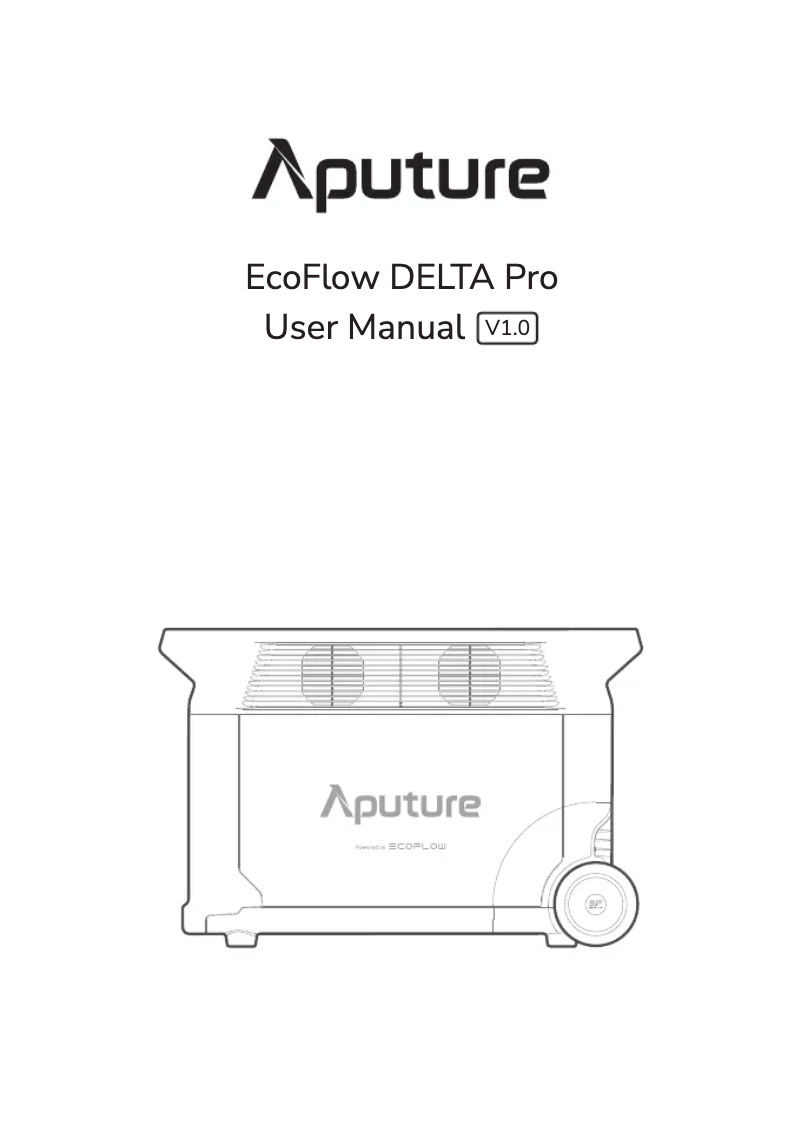 Página 1 del manual Manual de usuario Aputure EcoFlow DELTA Pro