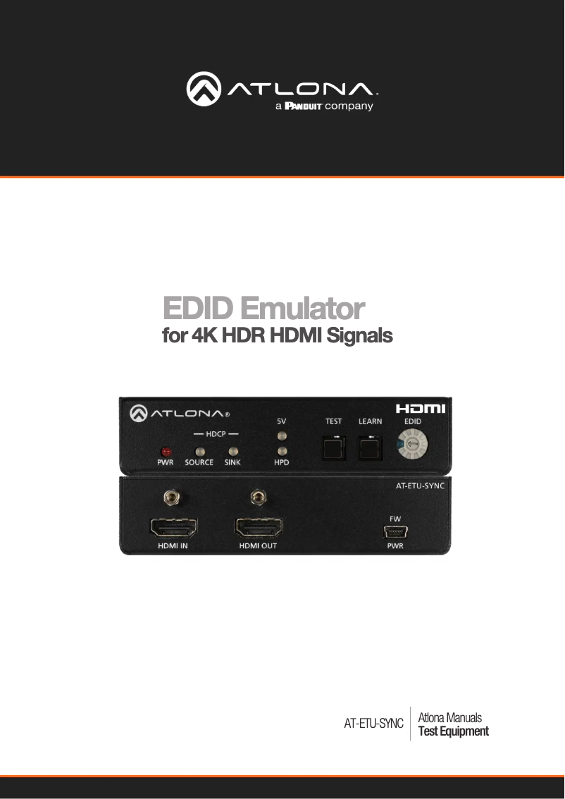 Image de la première page du manuel de l'appareil AT-ETU-SYNC