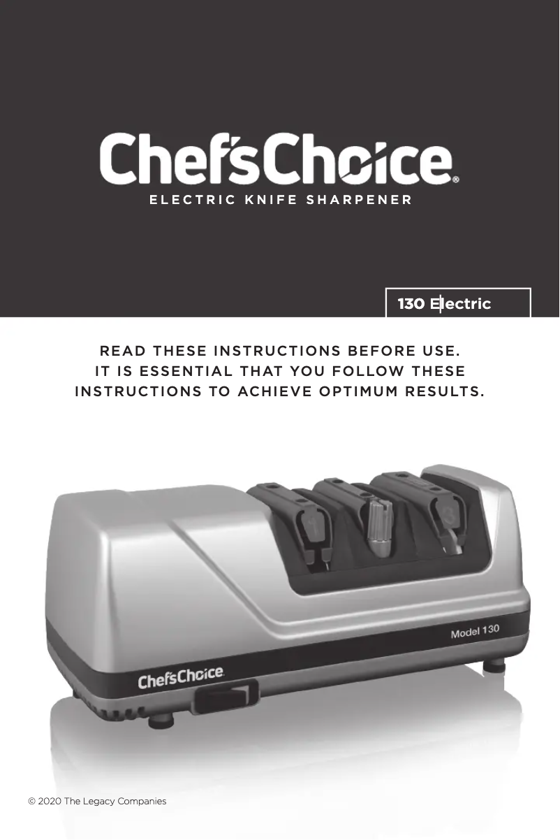 Page 1 de la notice Manuel utilisateur Chef's Choice Model 130