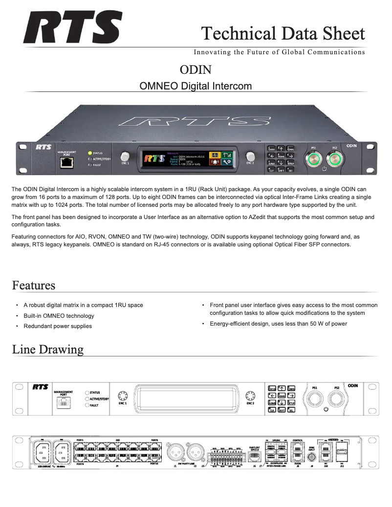 Image de la première page du manuel de l'appareil ODIN