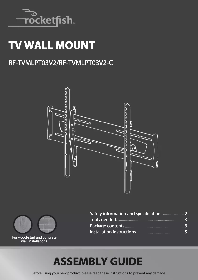 Image de la première page du manuel de l'appareil RF-TVMLPT03V2