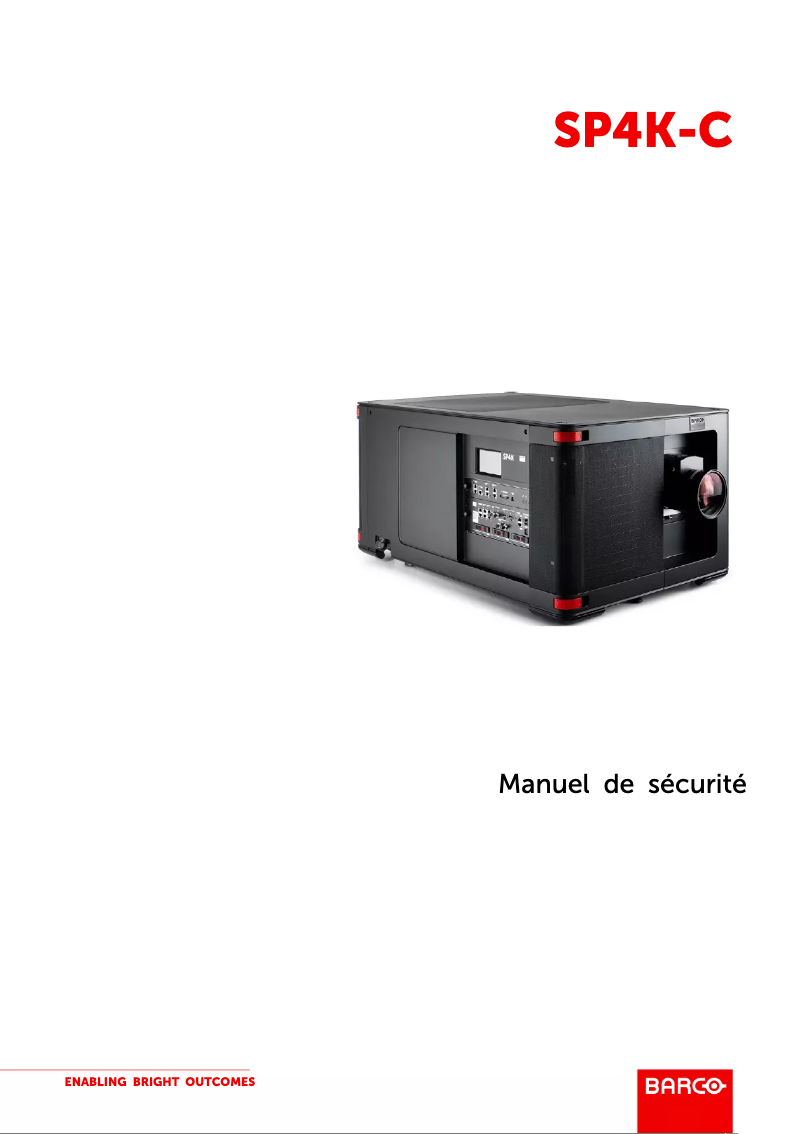 Page 1 de la notice Manuel utilisateur Barco SP4K-13C