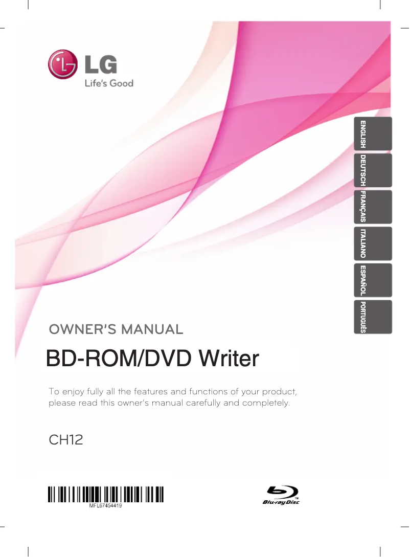 Page n°1 - Manuel utilisateur LG CH12
