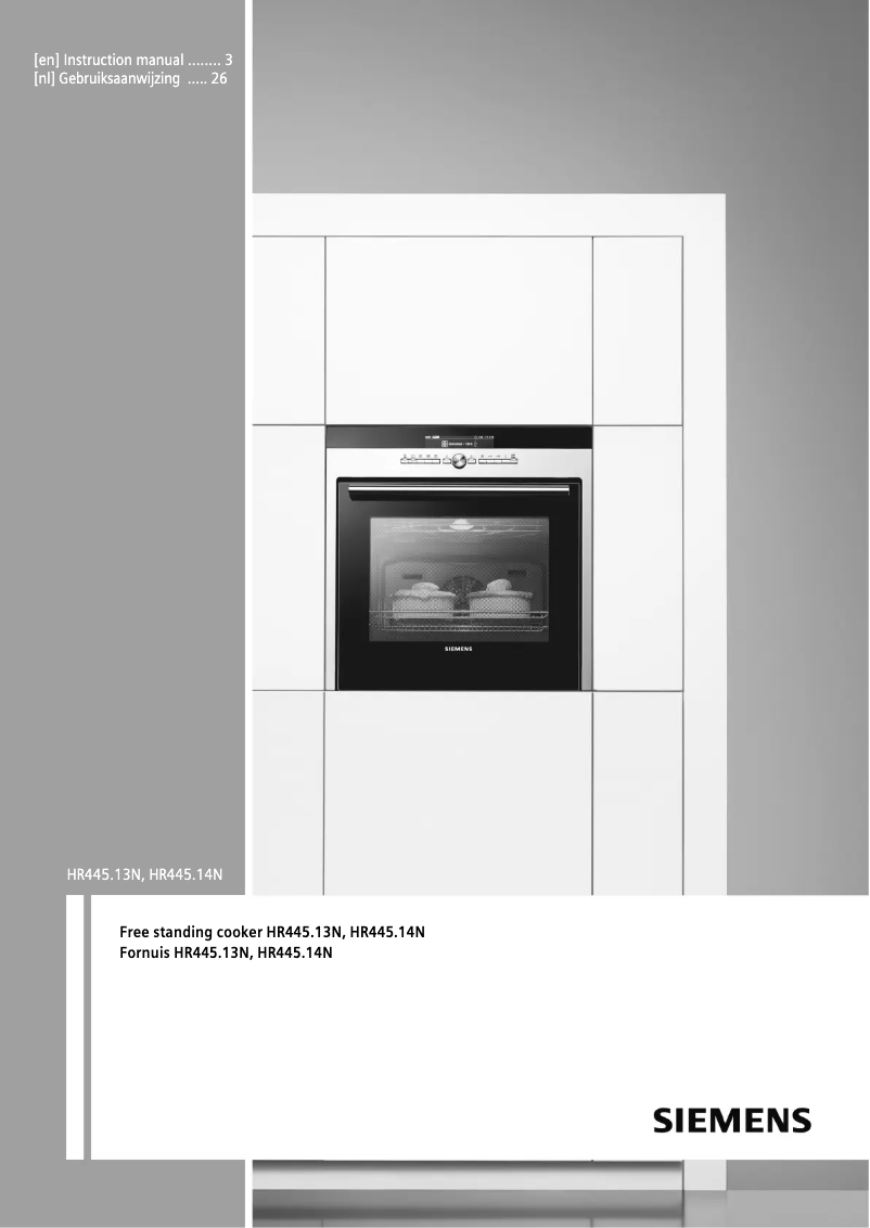 Page n°1 - Mode d'emploi Siemens HR445214N