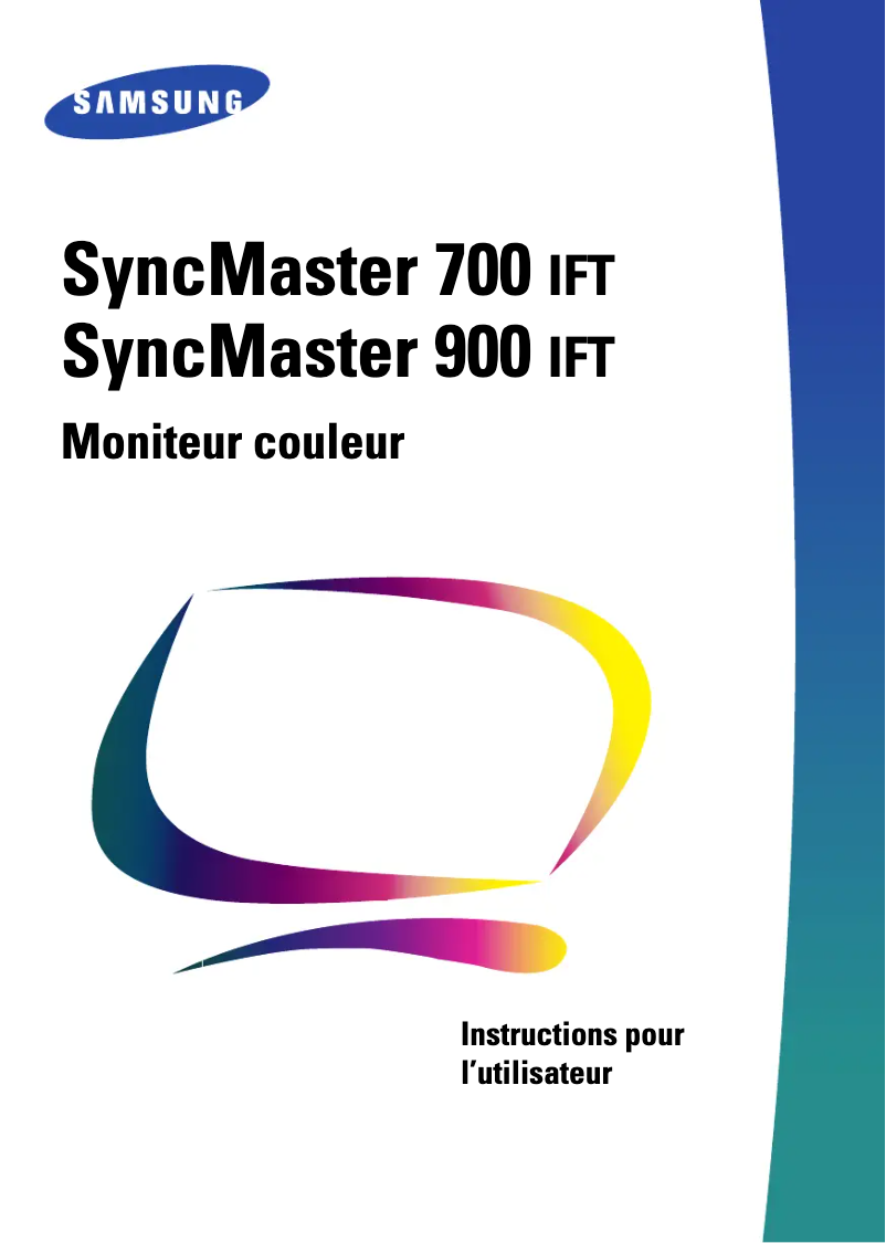 Page 1 de la notice Manuel utilisateur Samsung SyncMaster 700IFT