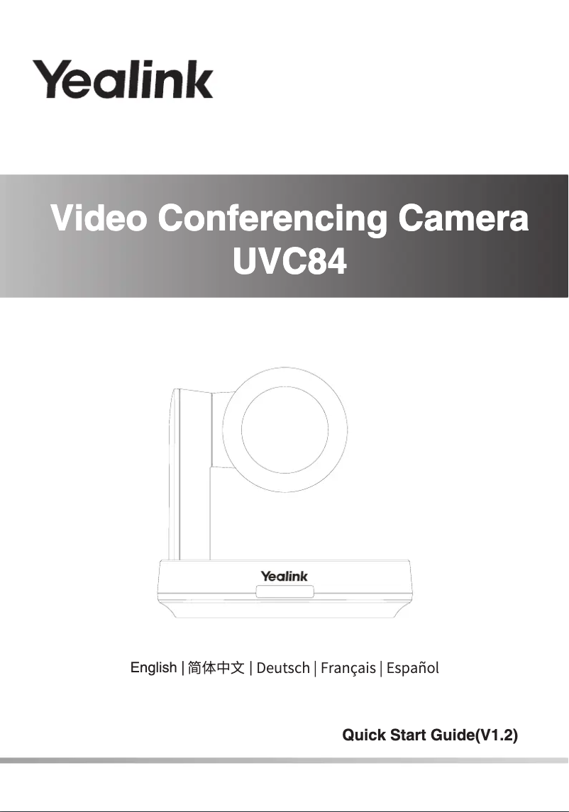 Page 1 de la notice Manuel utilisateur Yealink UVC84-BYOD