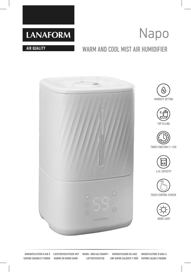 Página 1 del manual Manual de usuario Lanaform Napo LA120125