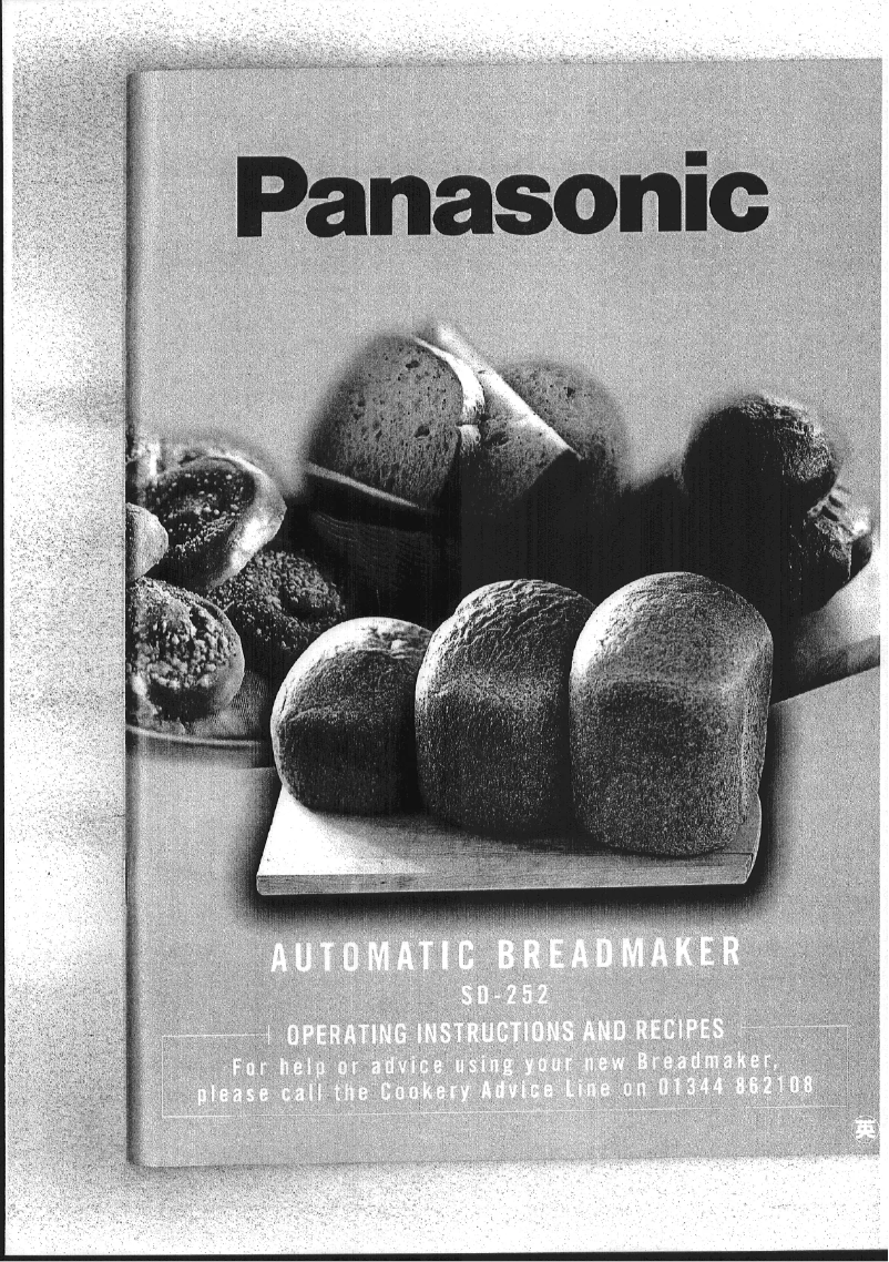 Page n°1 - Manuel utilisateur Panasonic SD-252