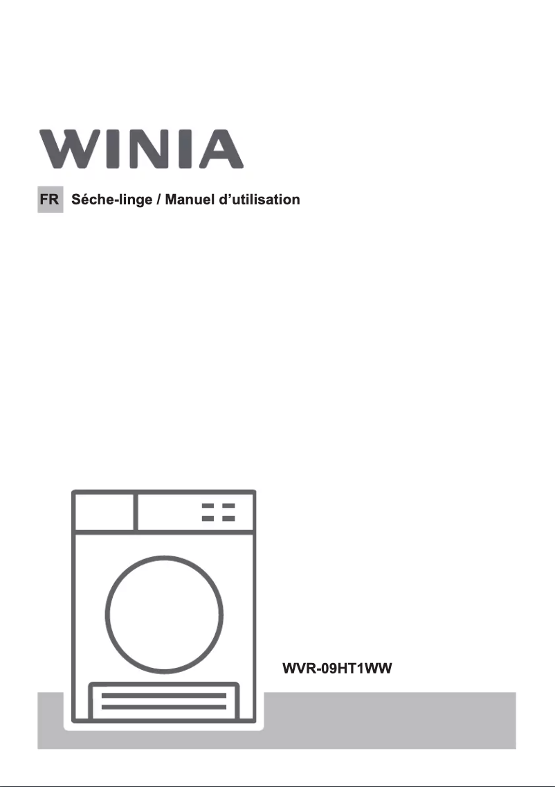 Page 1 of the manual User Manual Winia WVR-09HT1WW