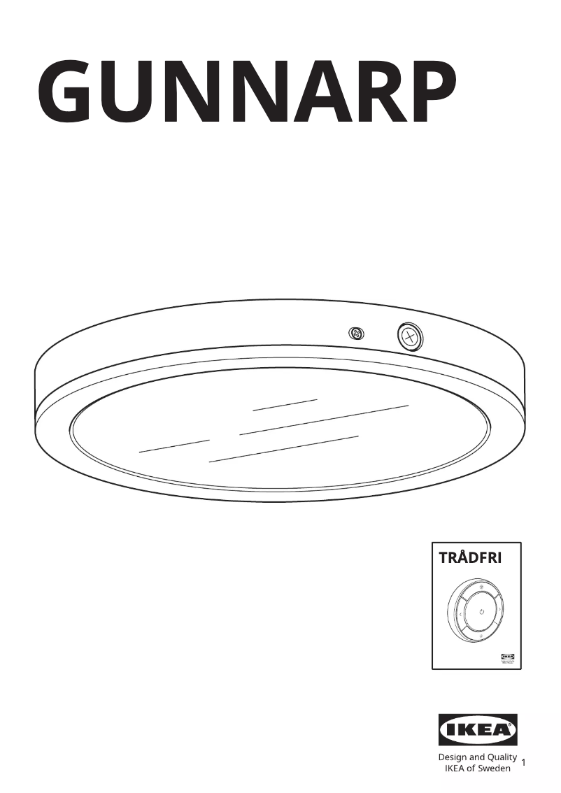 Image de la première page du manuel de l'appareil GUNNARP