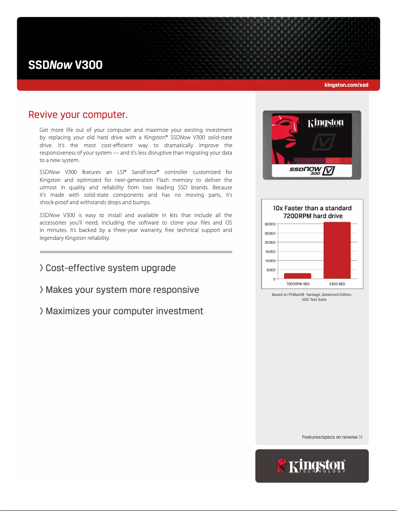 Image de la première page du manuel de l'appareil SSDNow V300