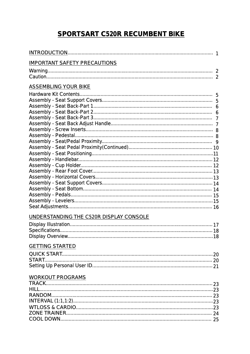 Image de la première page du manuel de l'appareil C520r