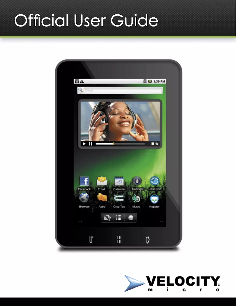 Image de la première page du manuel de l'appareil Cruz Tablet T100