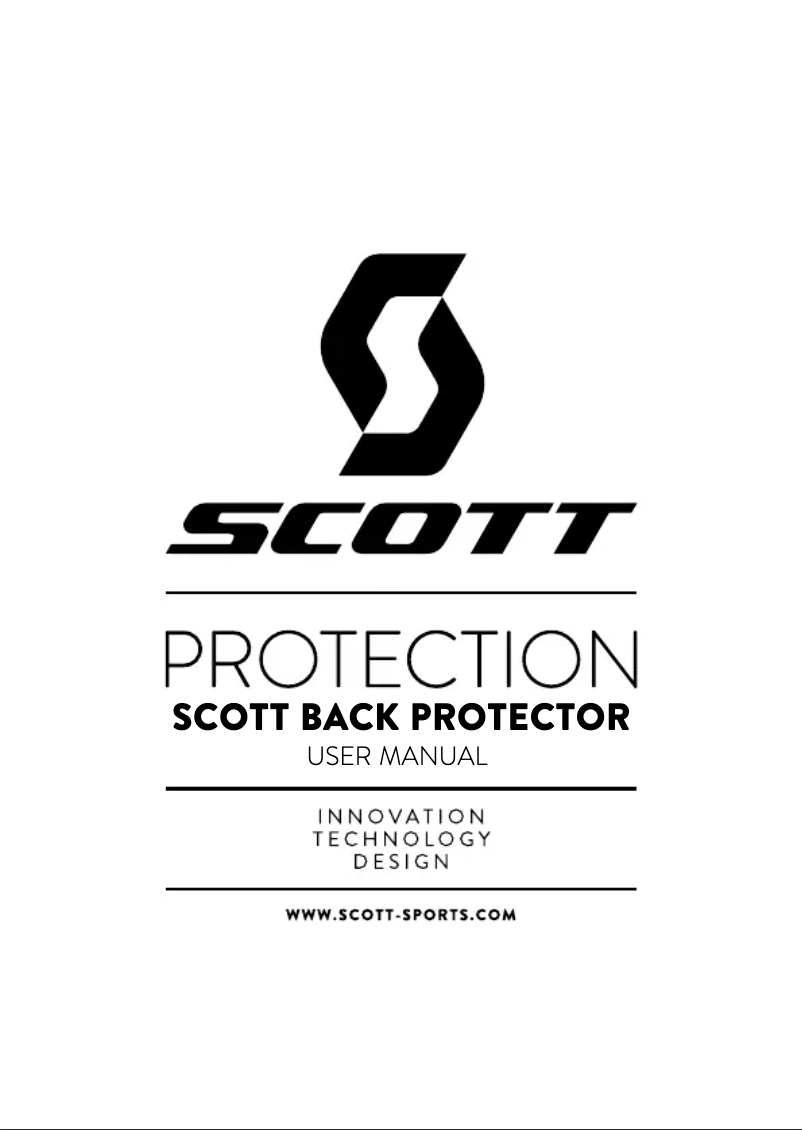 Page 1 de la notice Manuel utilisateur Scott AirFlex Pro Back Protector