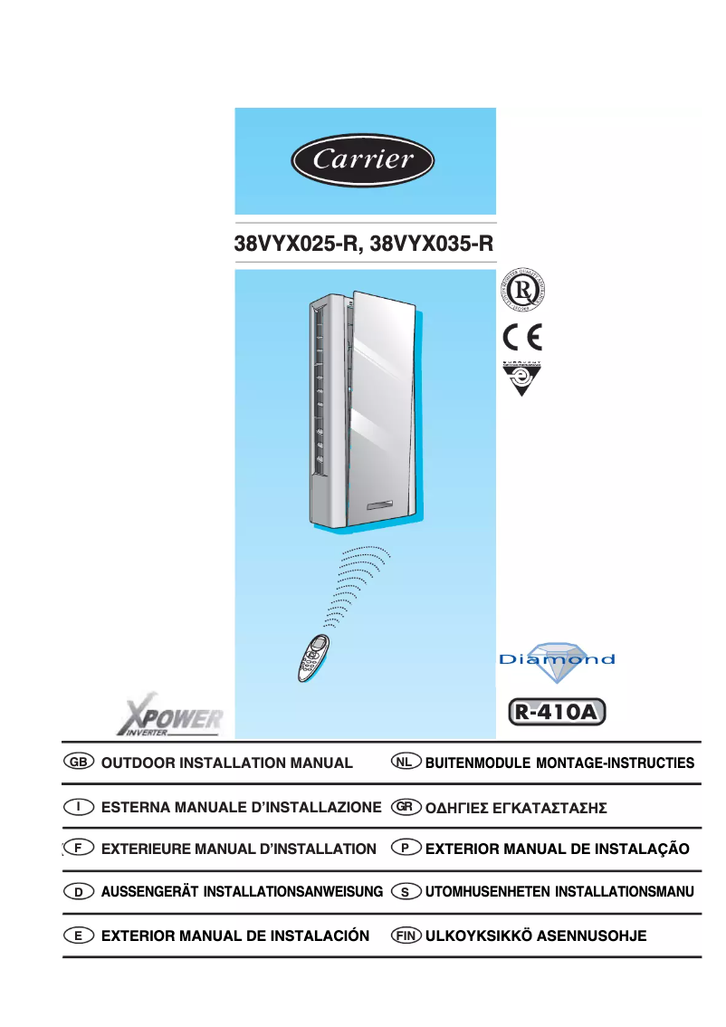 Page n°1 - Manuel utilisateur Carrier 42ADF035