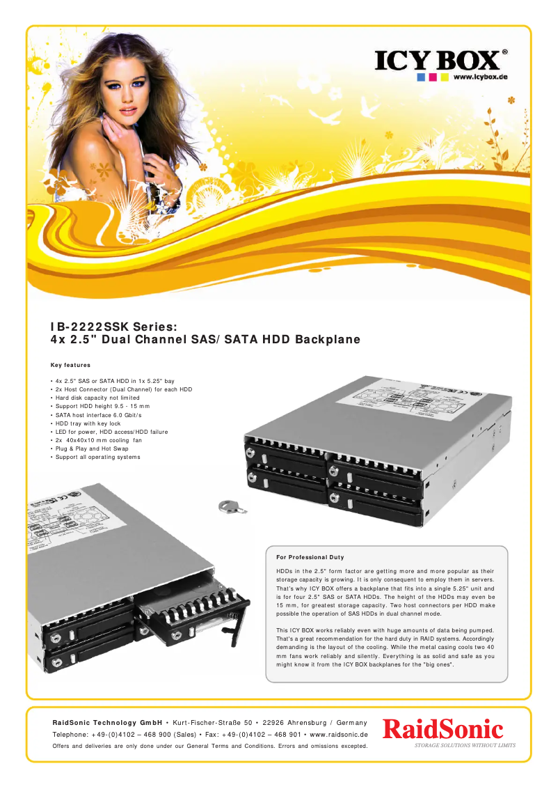 Page 1 of the manual Technical Sheet Icy Box Carrier IB-2222SSK
