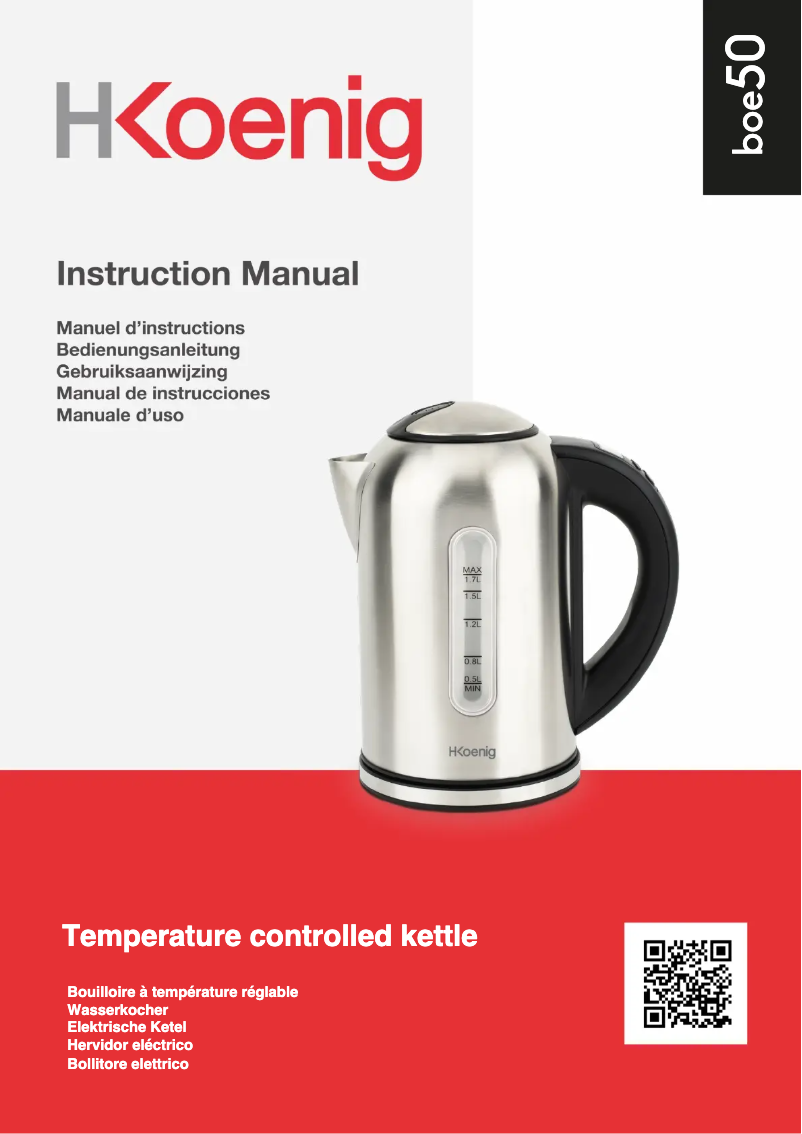 Page n°1 - Manuel utilisateur H.Koenig BOE50