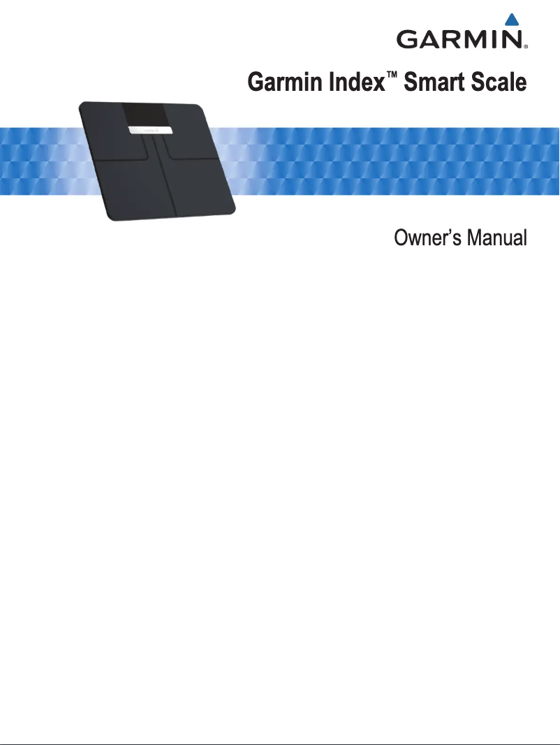 Page 1 de la notice Manuel utilisateur Garmin Index Smart Scale